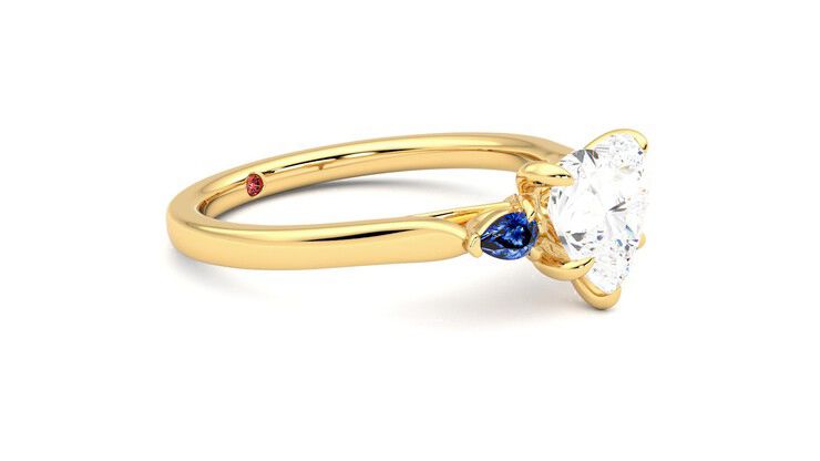 Taylor & Hart Faith Heart Engagement Ring 360 degree image 7