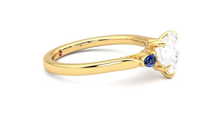 Taylor & Hart Faith Heart Engagement Ring 360 degree image 8