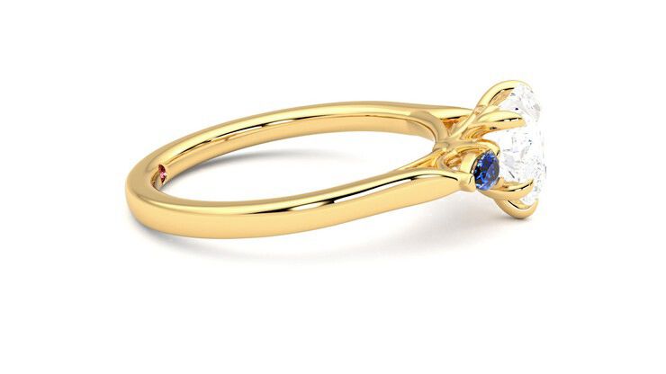 Taylor & Hart Faith Heart Engagement Ring 360 degree image 9