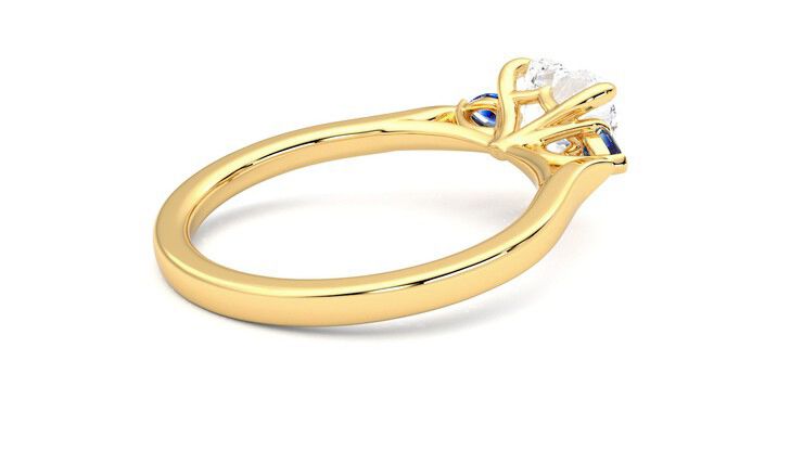 Taylor & Hart Faith Heart Engagement Ring 360 degree image 12