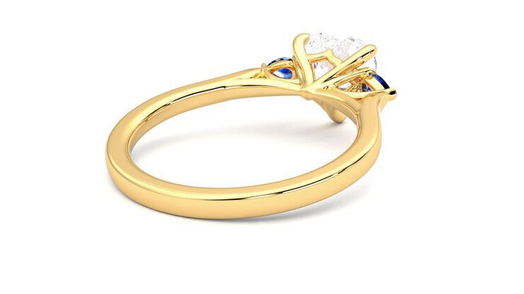 Taylor & Hart Faith Heart Engagement Ring 360 degree image 13