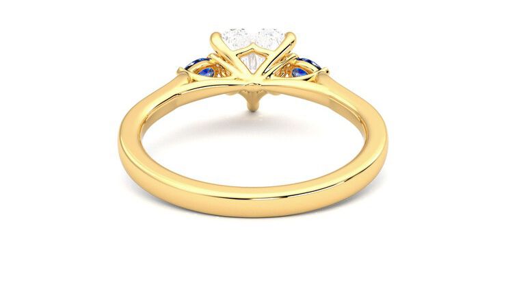 Taylor & Hart Faith Heart Engagement Ring 360 degree image 15