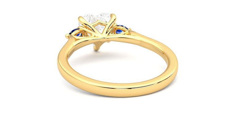 Taylor & Hart Faith Heart Engagement Ring 360 degree image 16