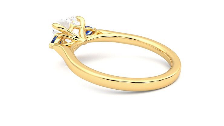 Taylor & Hart Faith Heart Engagement Ring 360 degree image 18