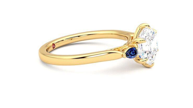 Taylor & Hart Faith Hexagonal Engagement Ring 360 degree image 8