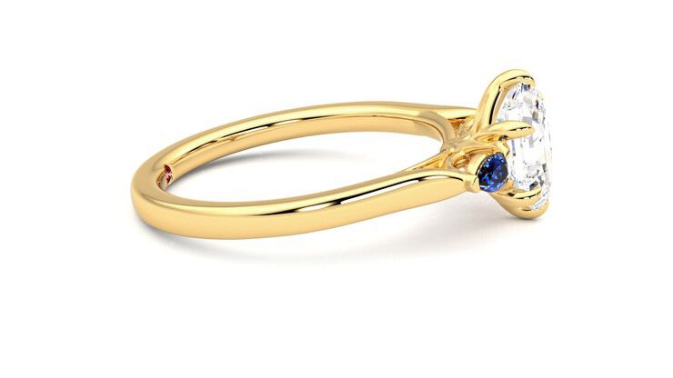 Taylor & Hart Faith Hexagonal Engagement Ring 360 degree image 9