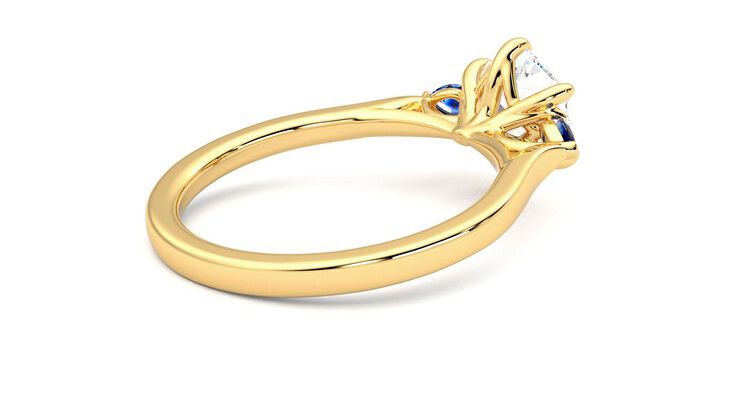 Taylor & Hart Faith Hexagonal Engagement Ring 360 degree image 12