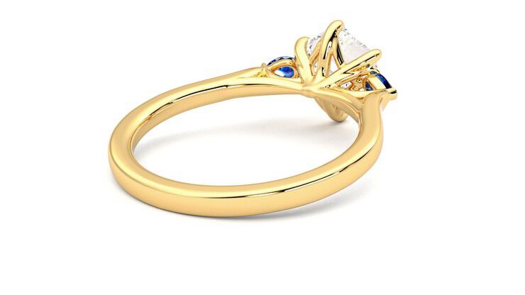 Taylor & Hart Faith Hexagonal Engagement Ring 360 degree image 13