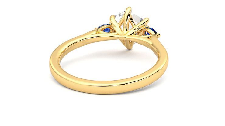 Taylor & Hart Faith Hexagonal Engagement Ring 360 degree image 14