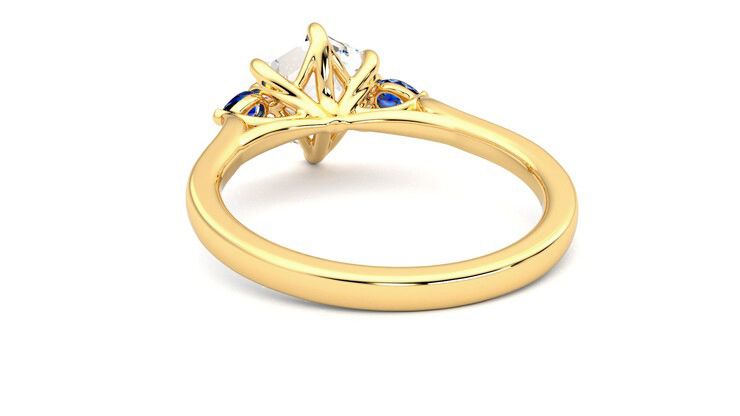 Taylor & Hart Faith Hexagonal Engagement Ring 360 degree image 16