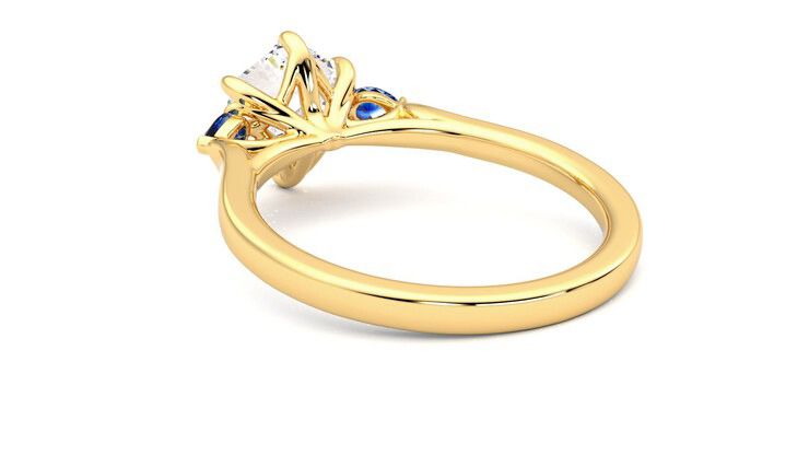 Taylor & Hart Faith Hexagonal Engagement Ring 360 degree image 17