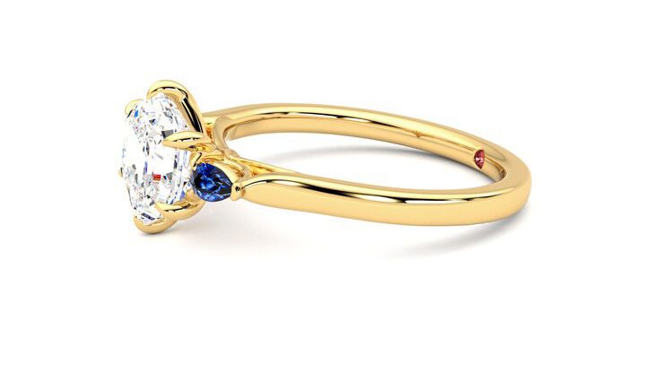 Taylor & Hart Faith Hexagonal Engagement Ring 360 degree image 22