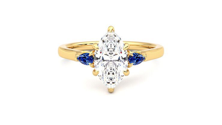 Taylor & Hart Faith Marquise Engagement Ring 360 degree image 0