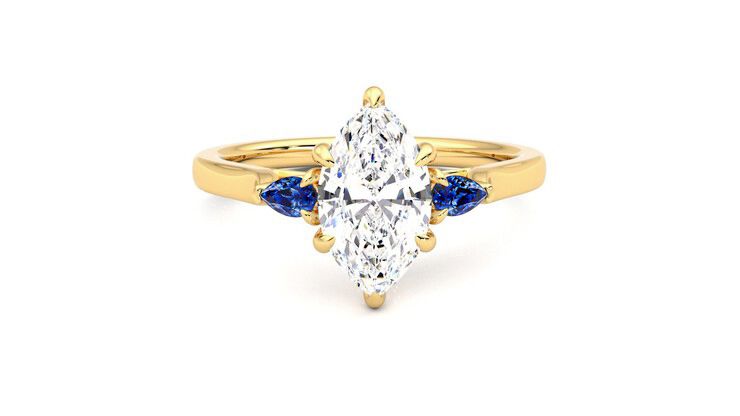Taylor & Hart Faith Marquise Engagement Ring 360 degree image 1