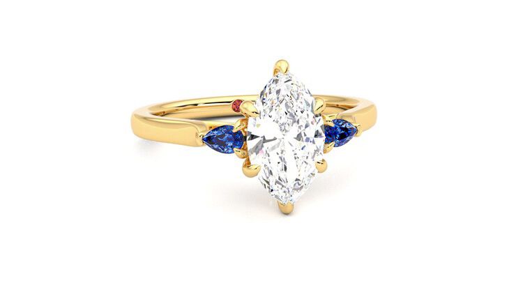 Taylor & Hart Faith Marquise Engagement Ring 360 degree image 3