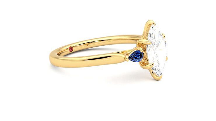 Taylor & Hart Faith Marquise Engagement Ring 360 degree image 7