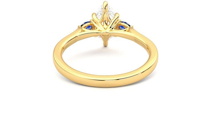 Taylor & Hart Faith Marquise Engagement Ring 360 degree image 15