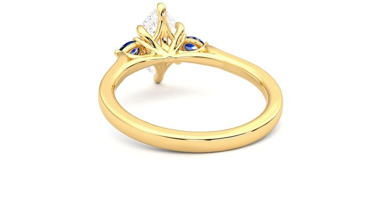 Taylor & Hart Faith Marquise Engagement Ring 360 degree image 16