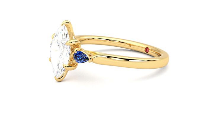 Taylor & Hart Faith Marquise Engagement Ring 360 degree image 23