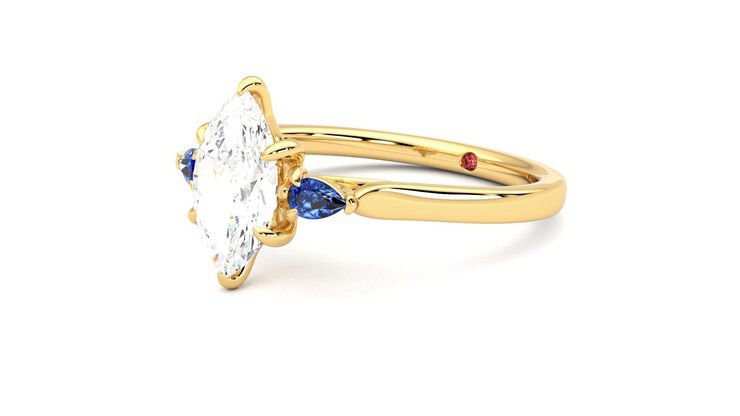 Taylor & Hart Faith Marquise Engagement Ring 360 degree image 24
