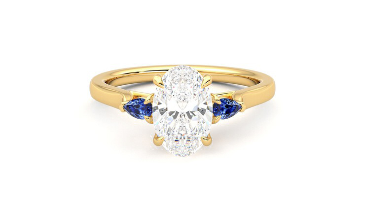 Taylor & Hart Faith Oval Engagement Ring 360 degree image 0