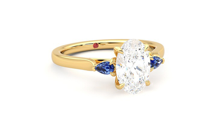 Taylor & Hart Faith Oval Engagement Ring 360 degree image 4