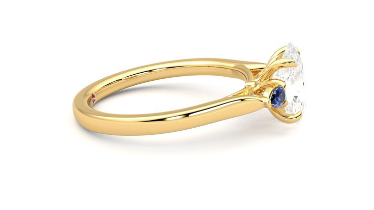 Taylor & Hart Faith Oval Engagement Ring 360 degree image 9