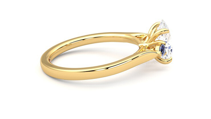 Taylor & Hart Faith Oval Engagement Ring 360 degree image 10