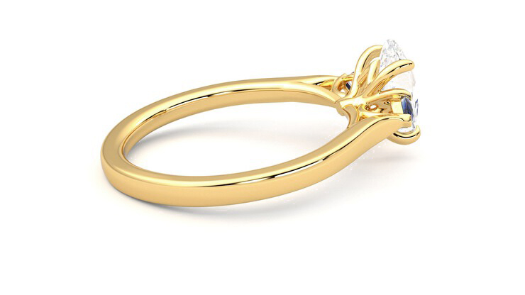 Taylor & Hart Faith Oval Engagement Ring 360 degree image 11