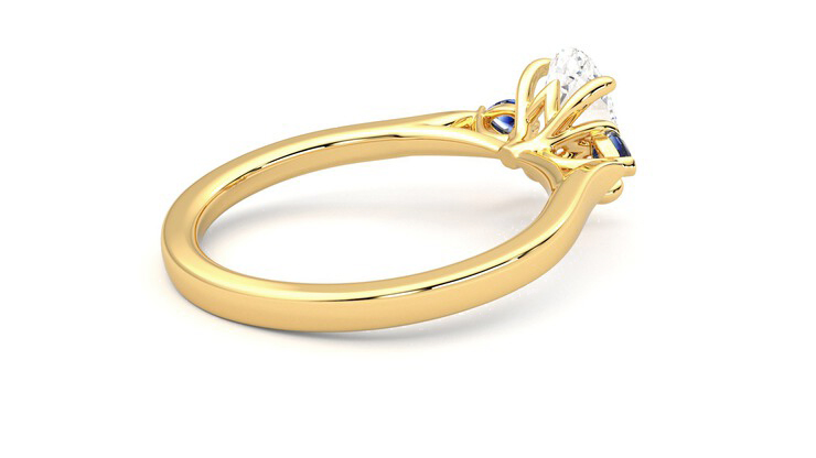 Taylor & Hart Faith Oval Engagement Ring 360 degree image 12