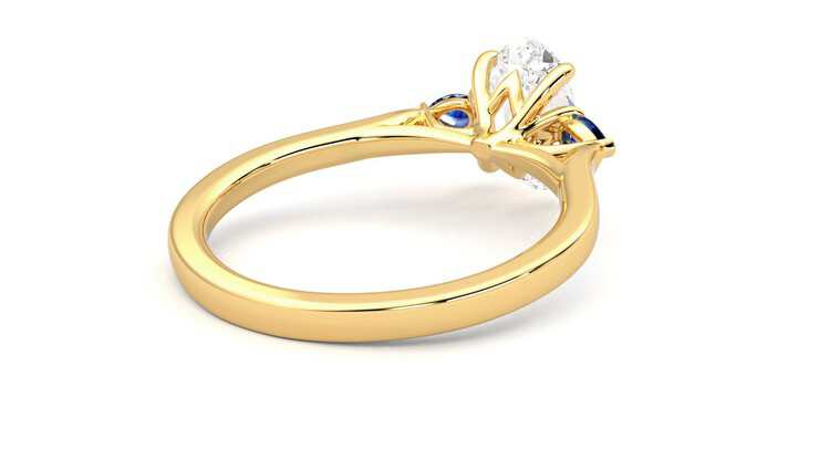Taylor & Hart Faith Oval Engagement Ring 360 degree image 13