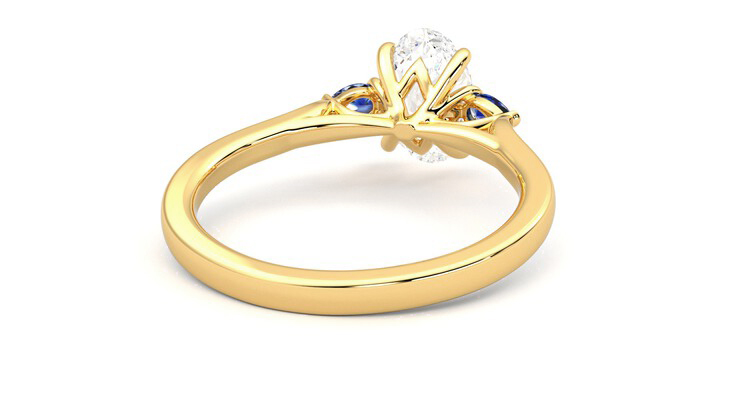 Taylor & Hart Faith Oval Engagement Ring 360 degree image 14