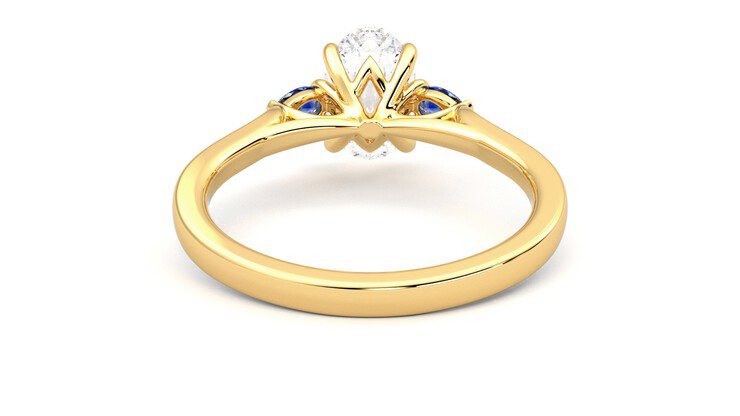 Taylor & Hart Faith Oval Engagement Ring 360 degree image 15