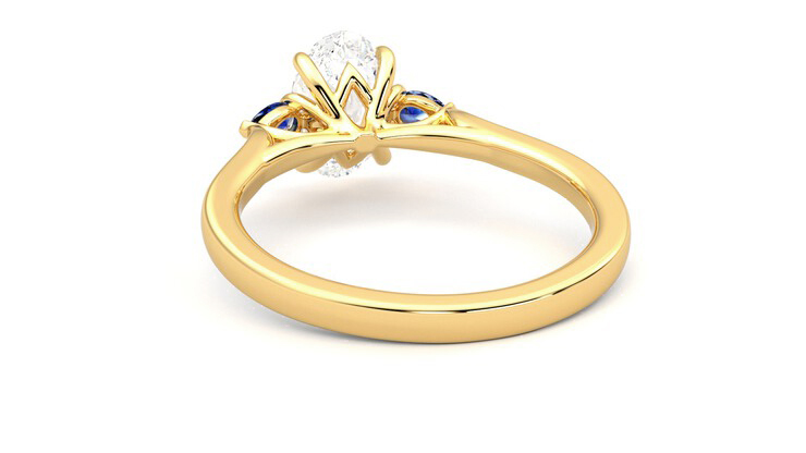 Taylor & Hart Faith Oval Engagement Ring 360 degree image 16