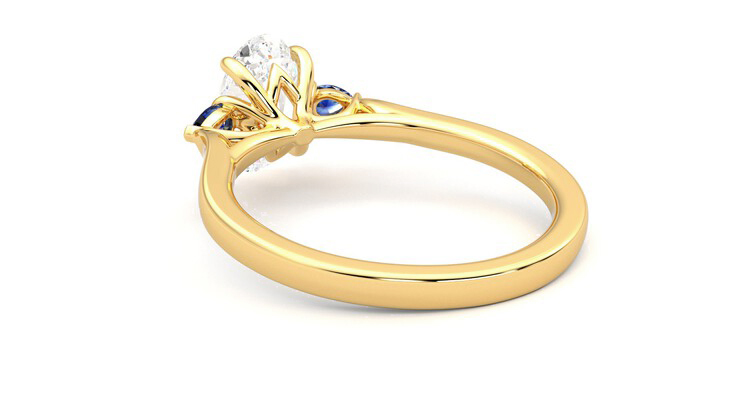 Taylor & Hart Faith Oval Engagement Ring 360 degree image 17