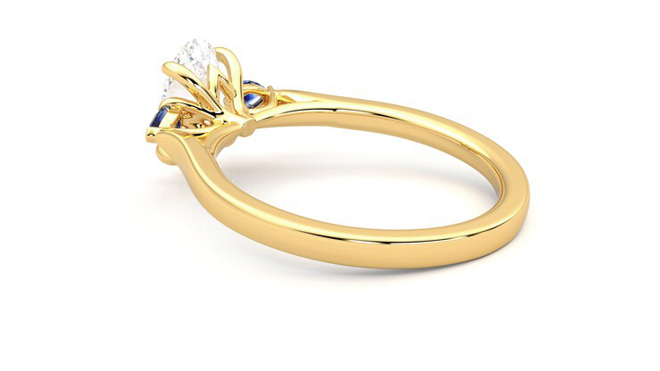 Taylor & Hart Faith Oval Engagement Ring 360 degree image 18
