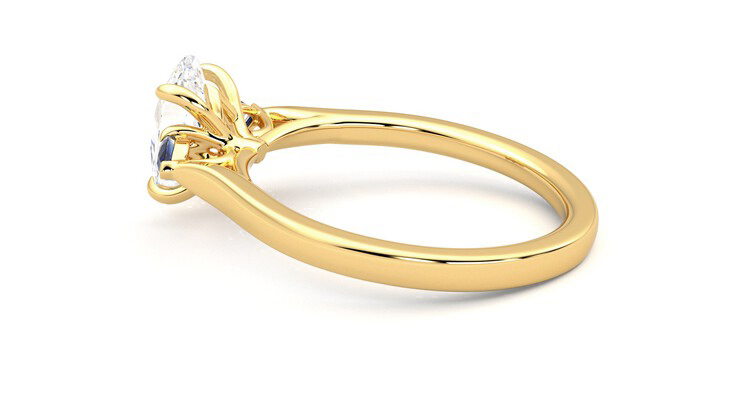 Taylor & Hart Faith Oval Engagement Ring 360 degree image 19