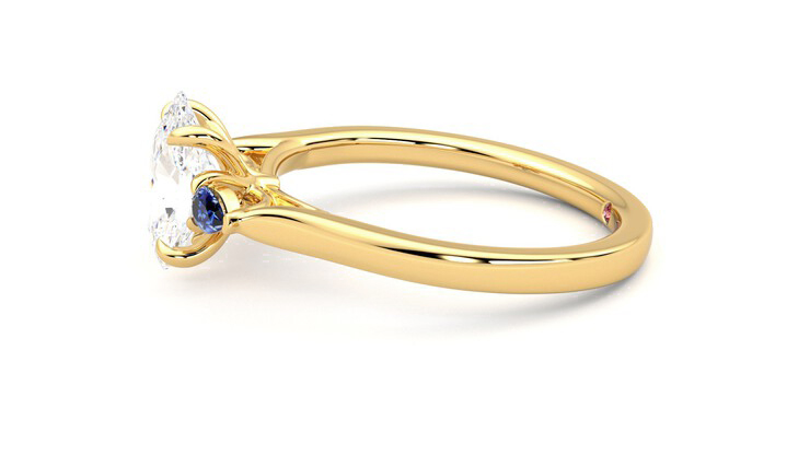 Taylor & Hart Faith Oval Engagement Ring 360 degree image 21