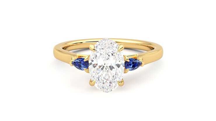 Taylor & Hart Faith Oval Engagement Ring 360 degree image 29