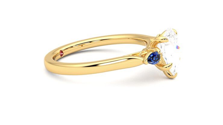 Taylor & Hart Faith Pear Engagement Ring 360 degree image 8
