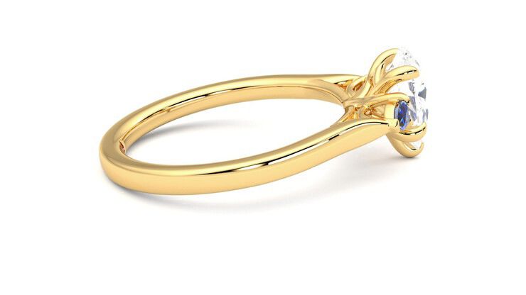Taylor & Hart Faith Pear Engagement Ring 360 degree image 10