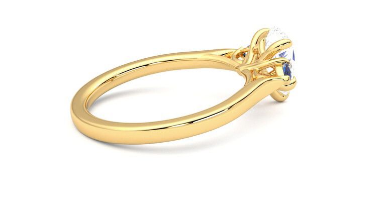 Taylor & Hart Faith Pear Engagement Ring 360 degree image 11
