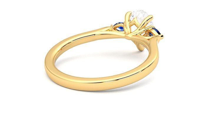 Taylor & Hart Faith Pear Engagement Ring 360 degree image 13