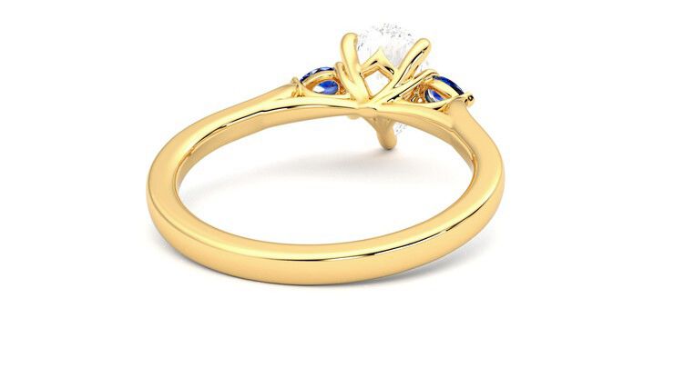 Taylor & Hart Faith Pear Engagement Ring 360 degree image 14