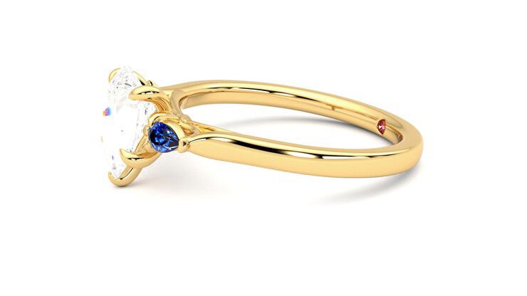 Taylor & Hart Faith Pear Engagement Ring 360 degree image 22