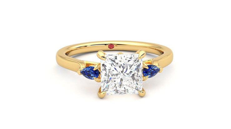 Taylor & Hart Faith Princess Engagement Ring 360 degree image 2