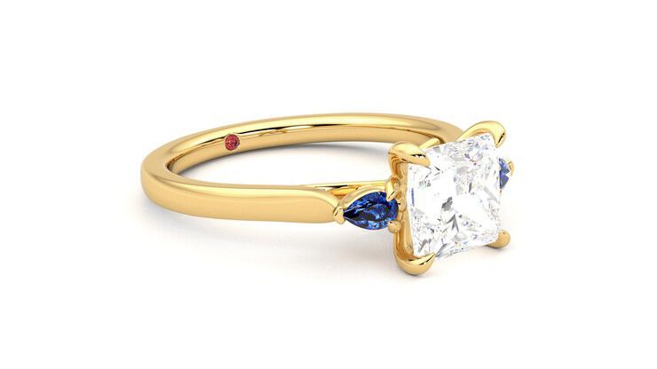 Taylor & Hart Faith Princess Engagement Ring 360 degree image 6