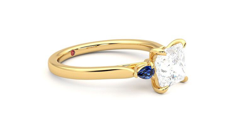 Taylor & Hart Faith Princess Engagement Ring 360 degree image 7