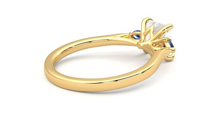 Taylor & Hart Faith Princess Engagement Ring 360 degree image 12