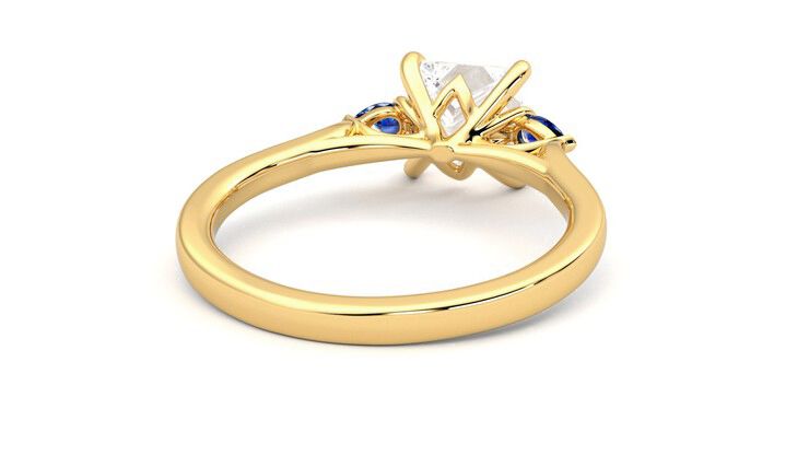 Taylor & Hart Faith Princess Engagement Ring 360 degree image 14
